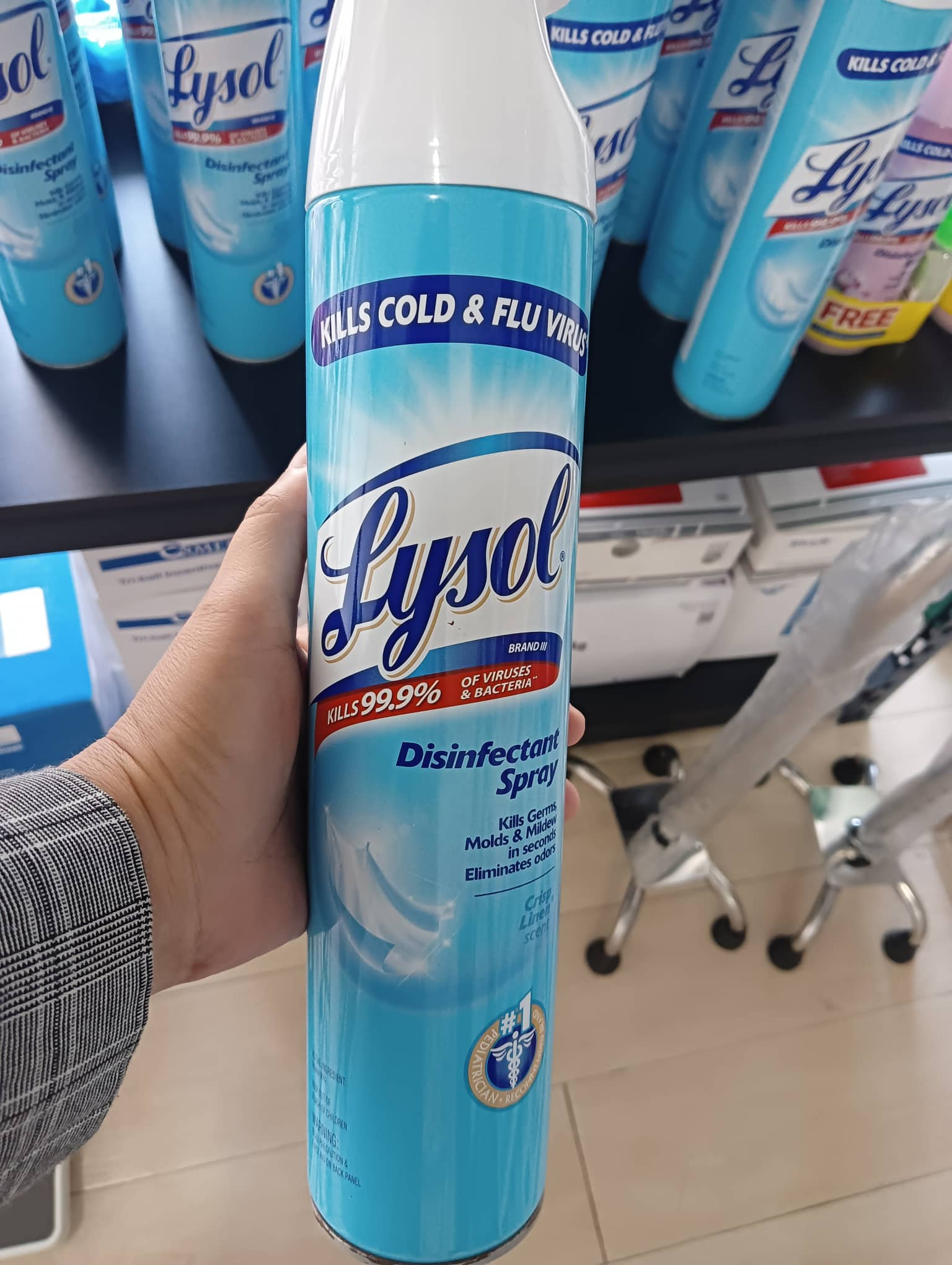 Lysol Disinfectant Spray Crisp Linen Scent G Lazada Ph