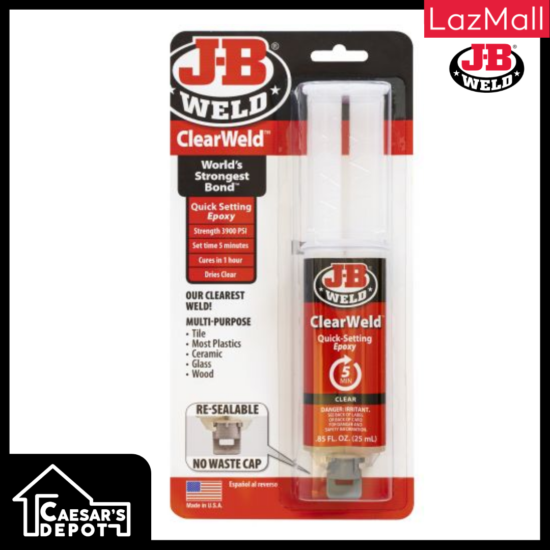 JB Weld ClearWeld Syringe Quick Setting Epoxy 0 85 Fl Oz 25ml 50112