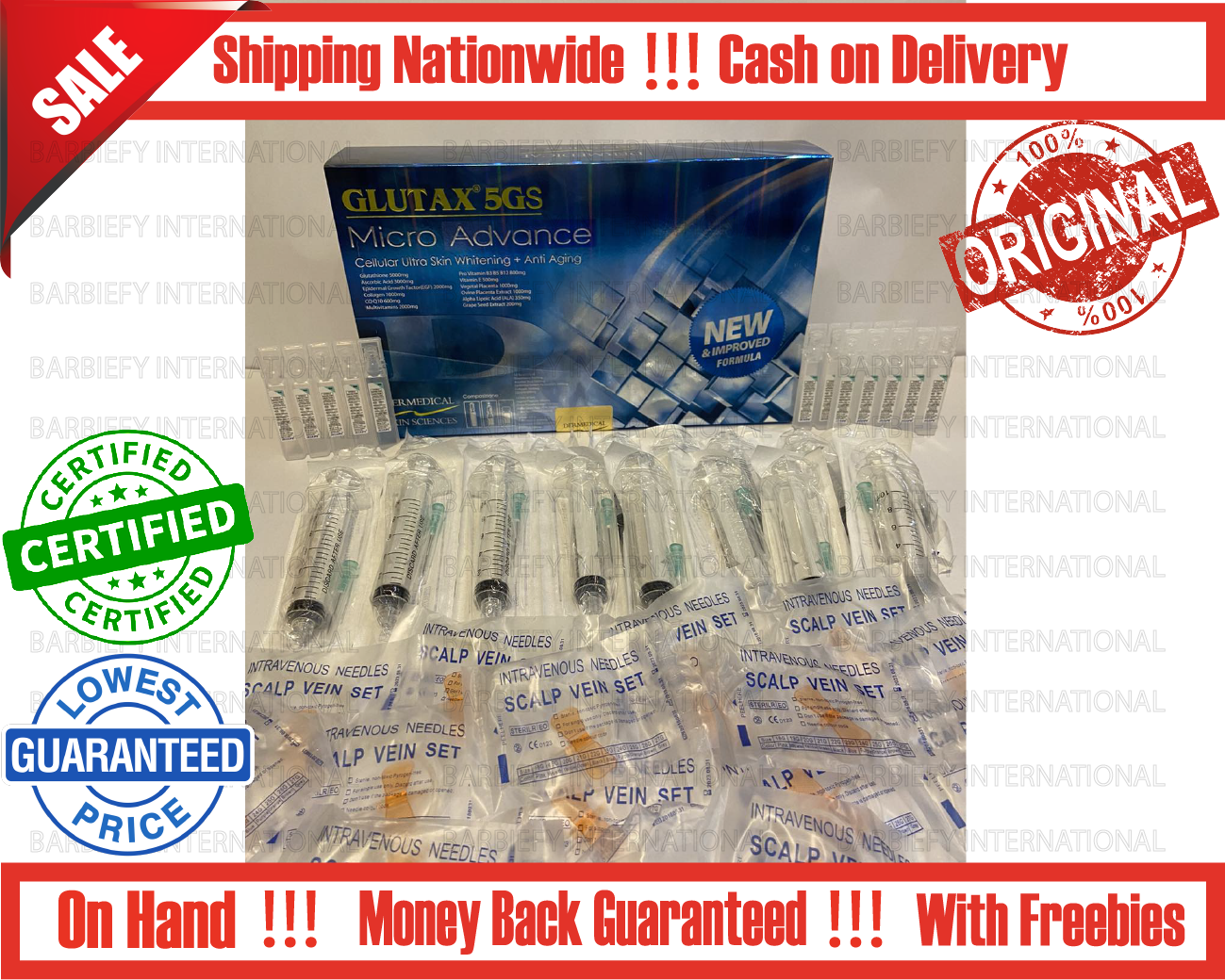 Barbiefy Glutax Gs Micro Advance Whitening Vials Complete Push Set