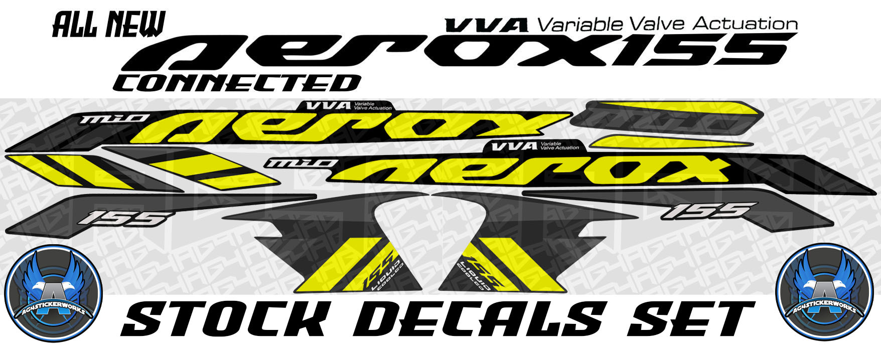 YAMAHA AEROX 2021 V2 Full Stock Decals Lazada PH