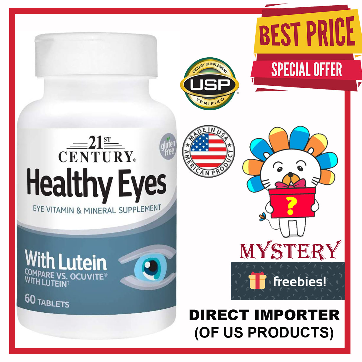 21st Century Healthy Eyes With Lutein 60 Tablets Lazada PH