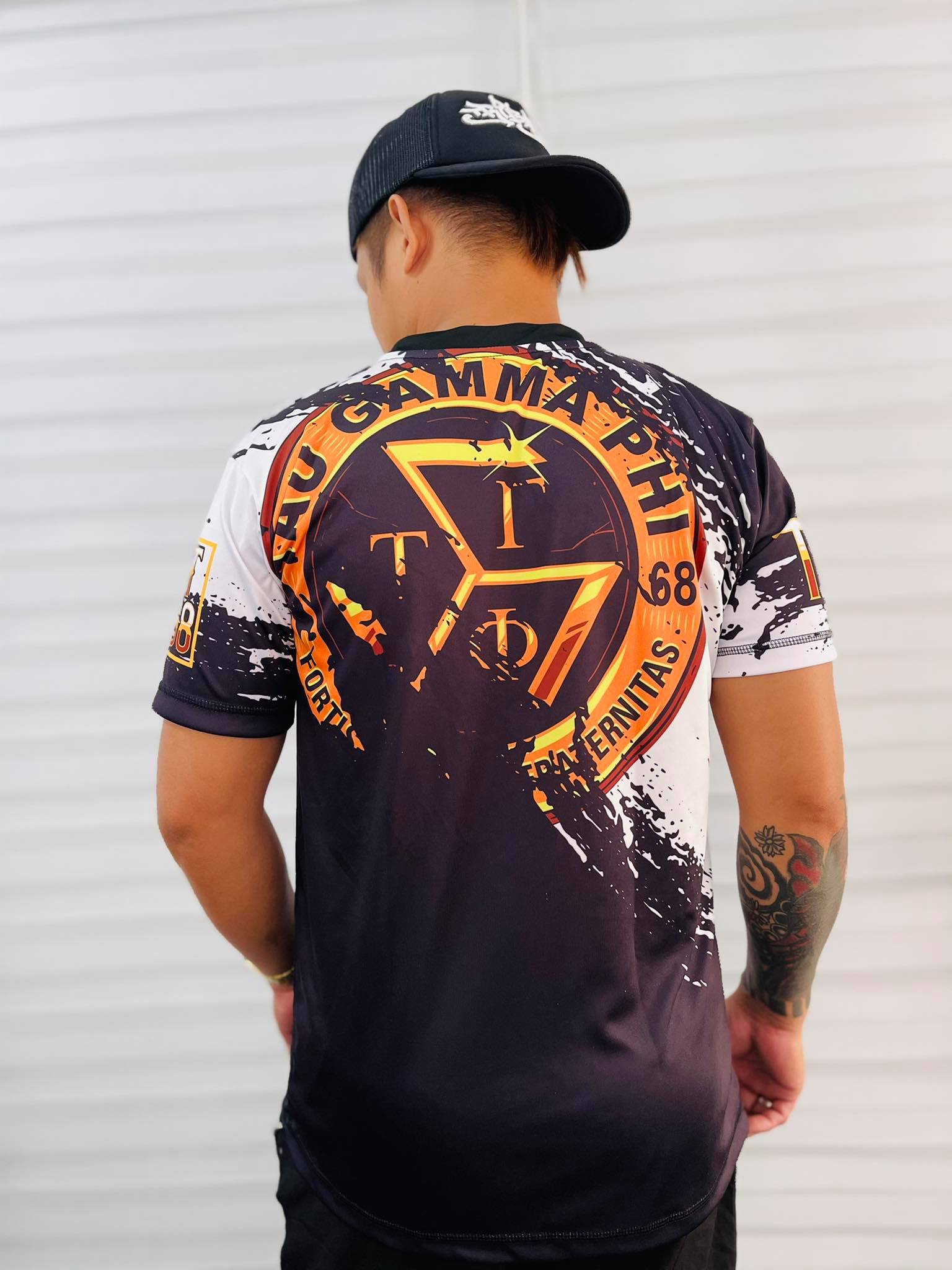 Triskelion V Full Sublimation Frat Shirt Tau Gamma Phi V