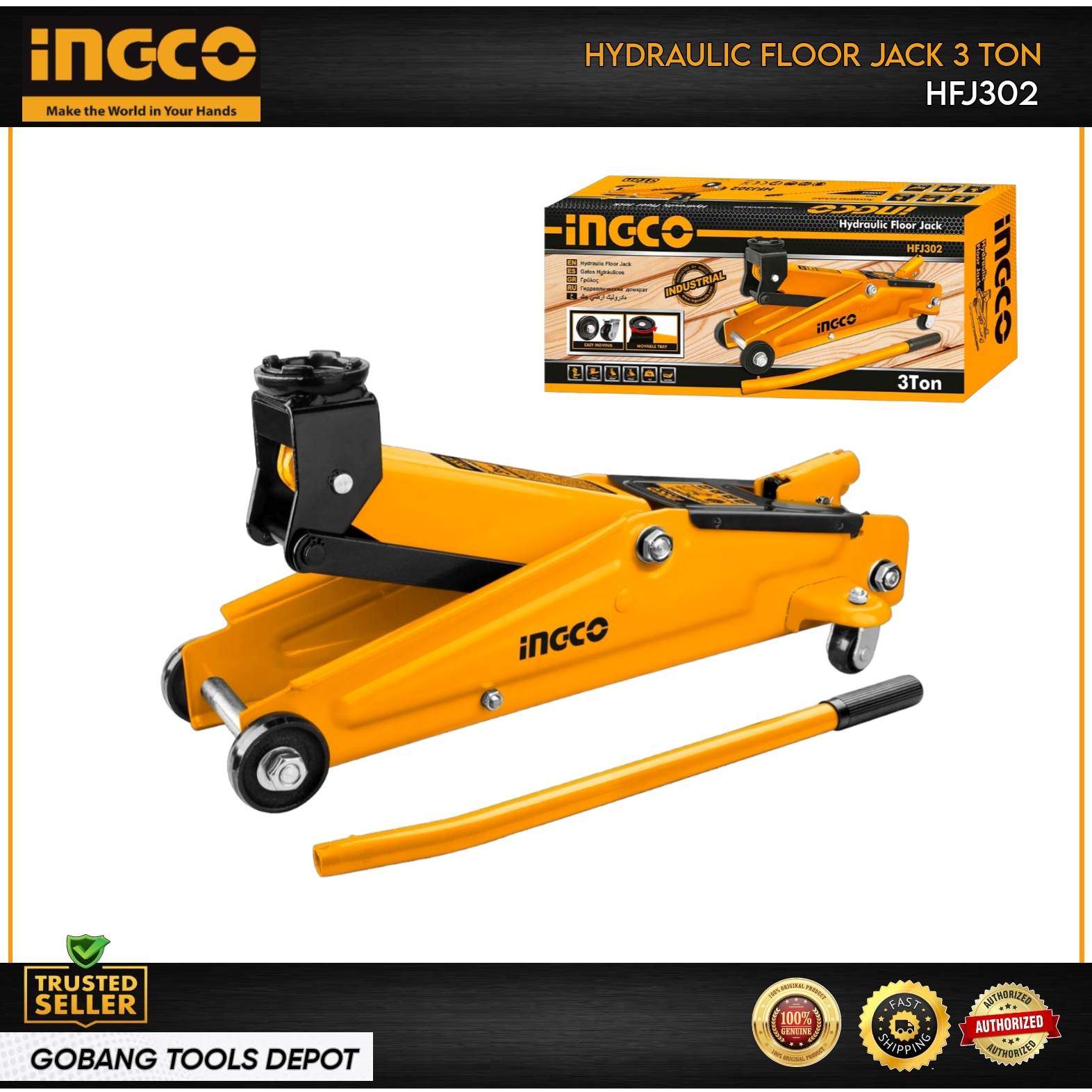 Ingco Hydraulic Floor Jack Stand Ton Hfj Lazada Ph