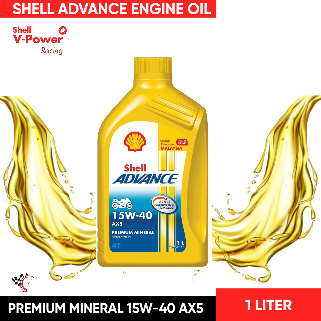 Shell Advance Premium Mineral Motorcycle Engine Oils 4T Ax3 Ax5 Ax7