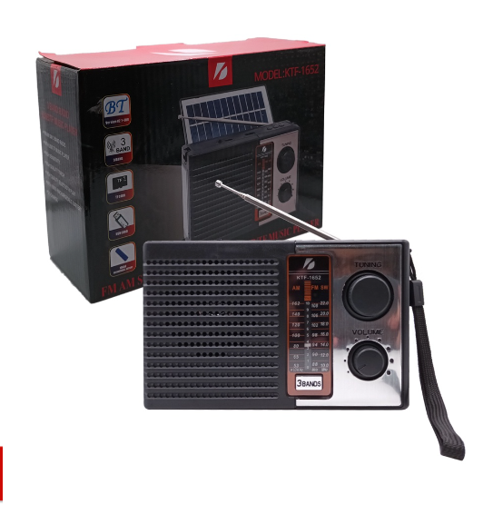 Solar Rechargeable Band Radio Ktf With Am Fm Sw Band Radio