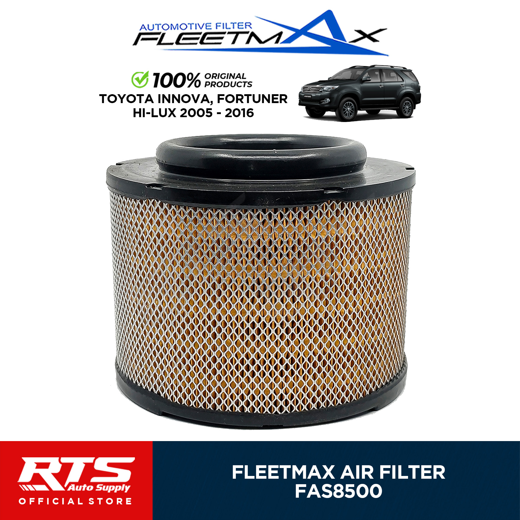 Fleetmax Engine Air Filter For Toyota Innova Fortuner And Hilux 2005