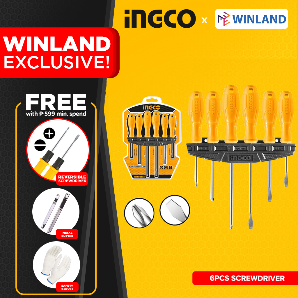 Ingco By Winland Screwdriver Pcs Set Screw Driver Set Hksd