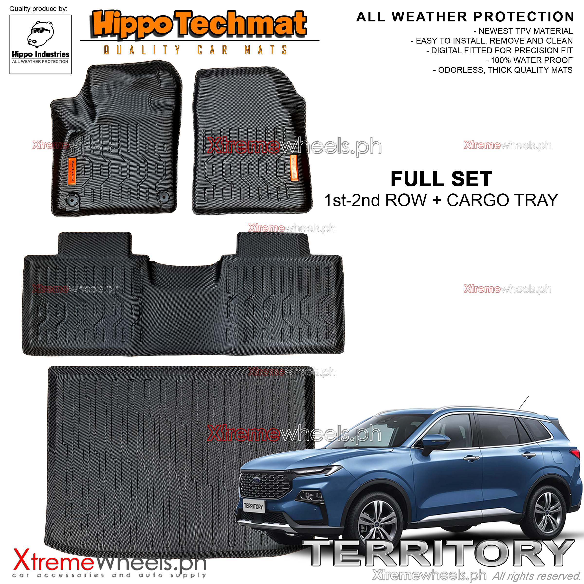 All New Ford Territory V Hippo Techmat Brand Deep Dish Floor