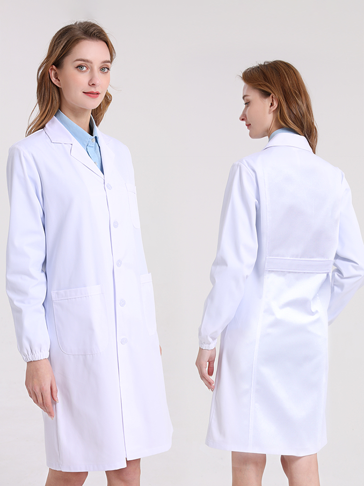 Rabbite Doctor Coat White Lab Gown White Lab Coat Long Sleeve