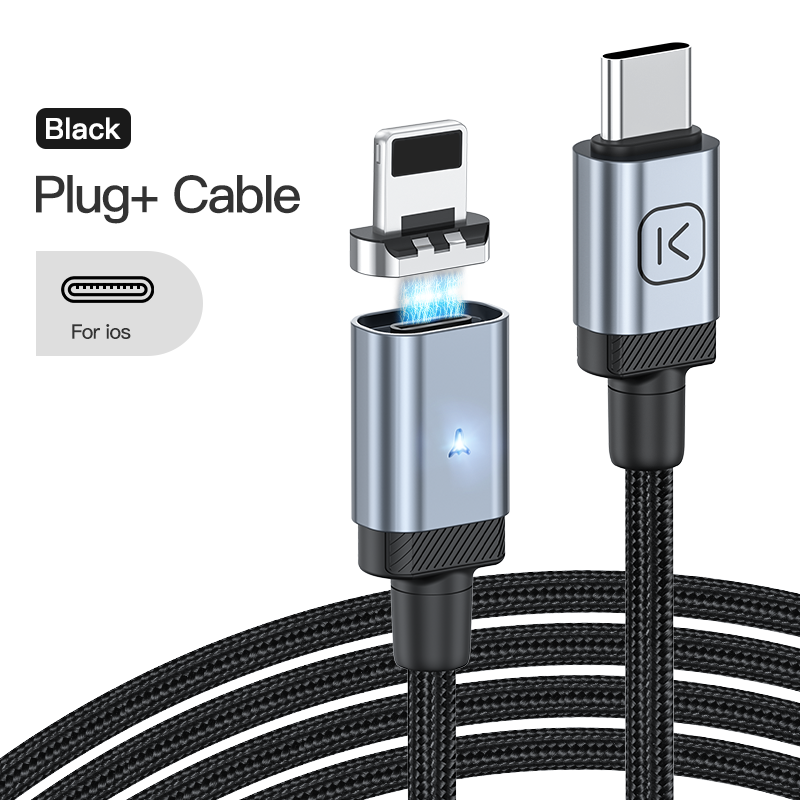 KUULAA 65W LED USB C Cable Magnetic USB Type C Cable For Huawei Xiaomi