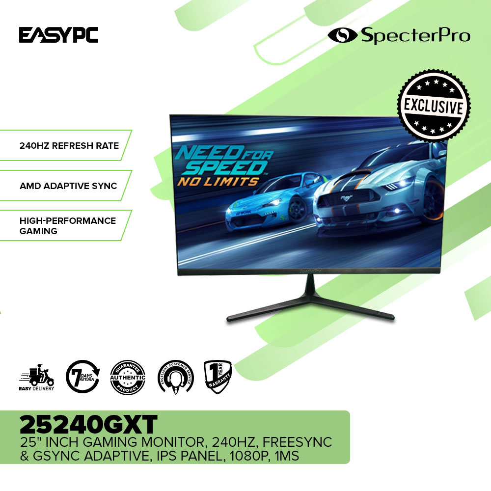 EasyPC SPECTERPRO 25240GXT 25 Inch IPS 240 Hz Gaming Monitor For