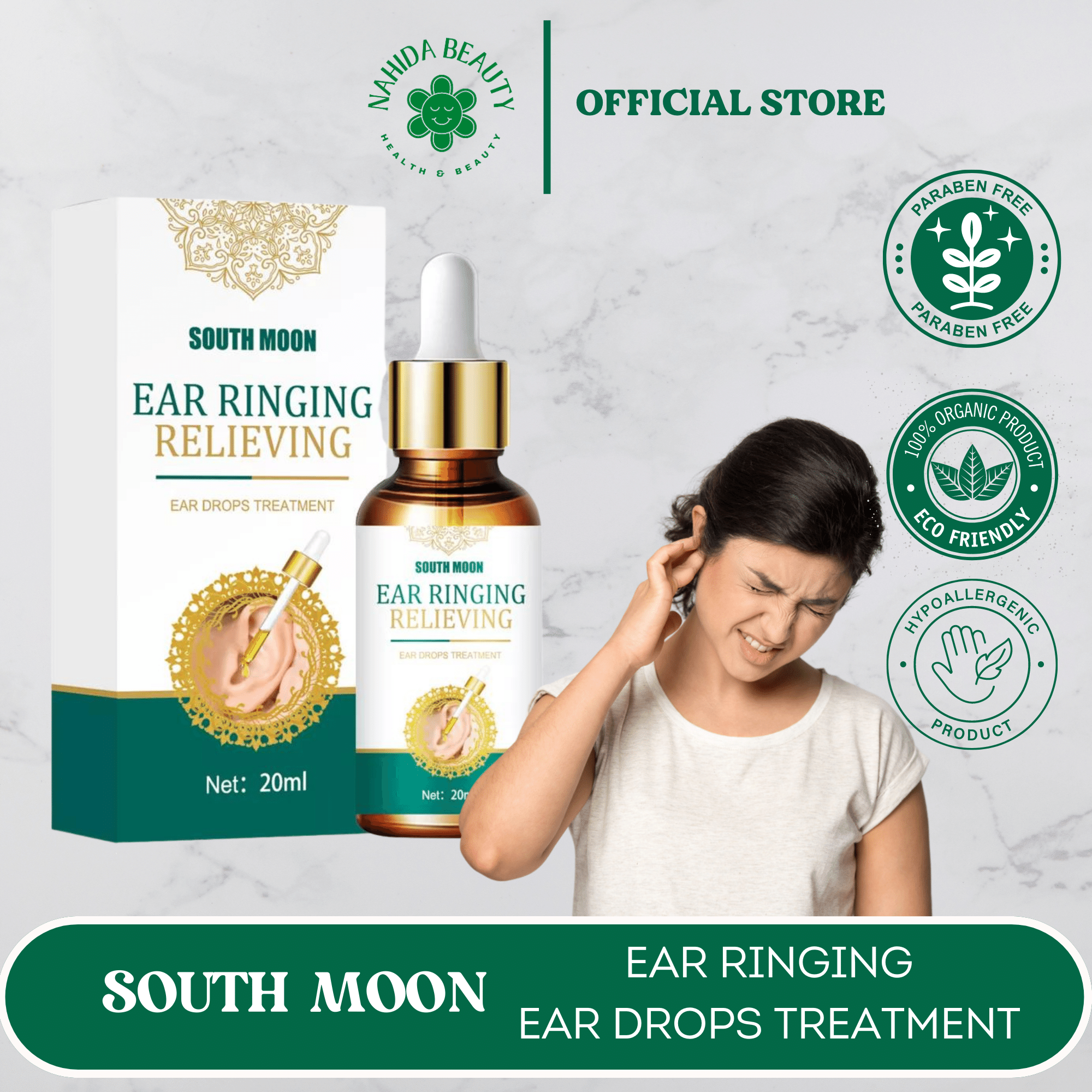 Ml South Moon Ear Ringing Relieving Ear Drops Tinnitus Deafness Ear