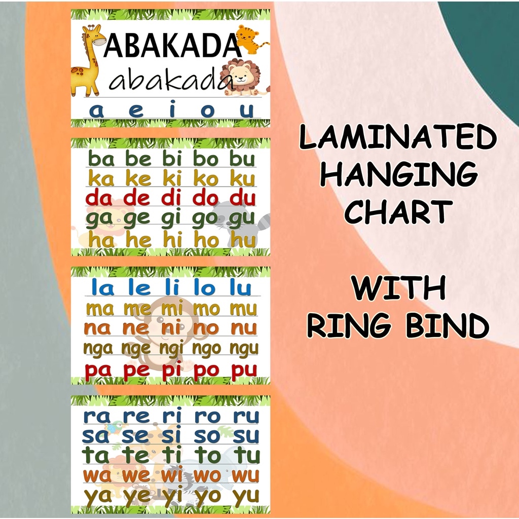 Abakada Wall Chart Laminated Reading Material Abakada Hanging Chart