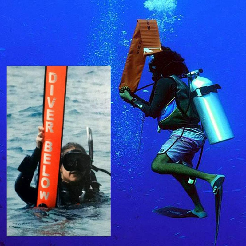 Cm Scuba Diving Surface Marker Buoy Signal Tube Sausage Smb Gear For