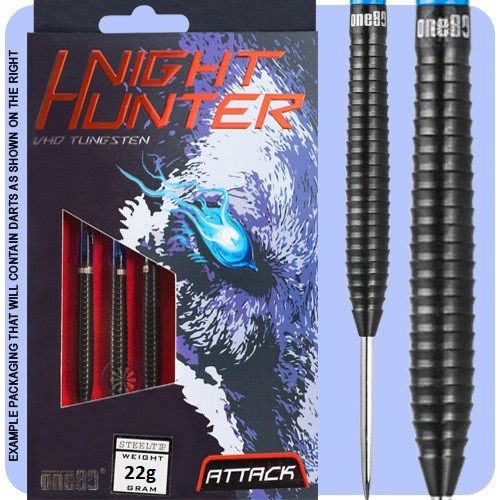 One80 Night Hunter 22g 24g Tungsten Darts Steel Tip Dart Sting Velocity