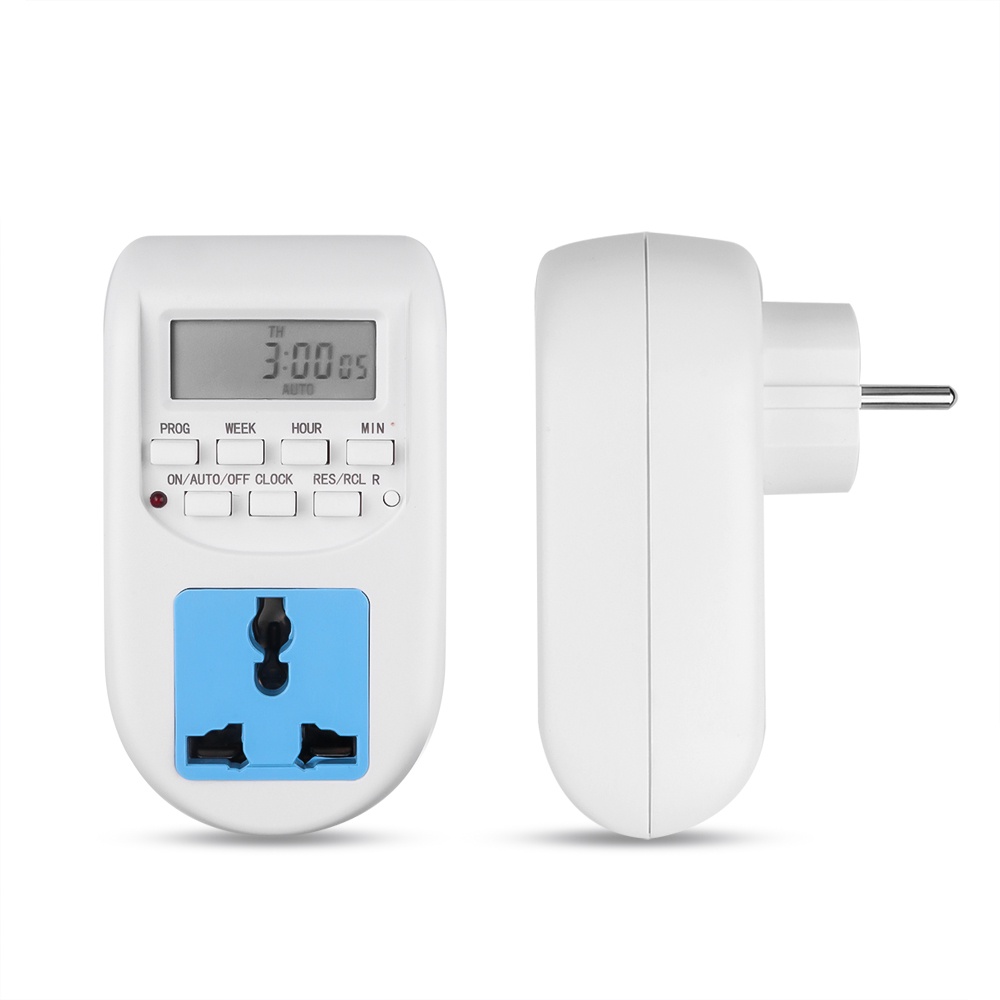 EU Plug Smart Digital Timer Energy Saving Timer Programmable Electronic