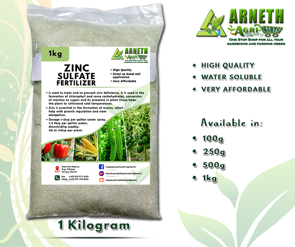 ZINC SULFATE FERTILIZER Zinc For Hydroponics Potted Plants Vegetables