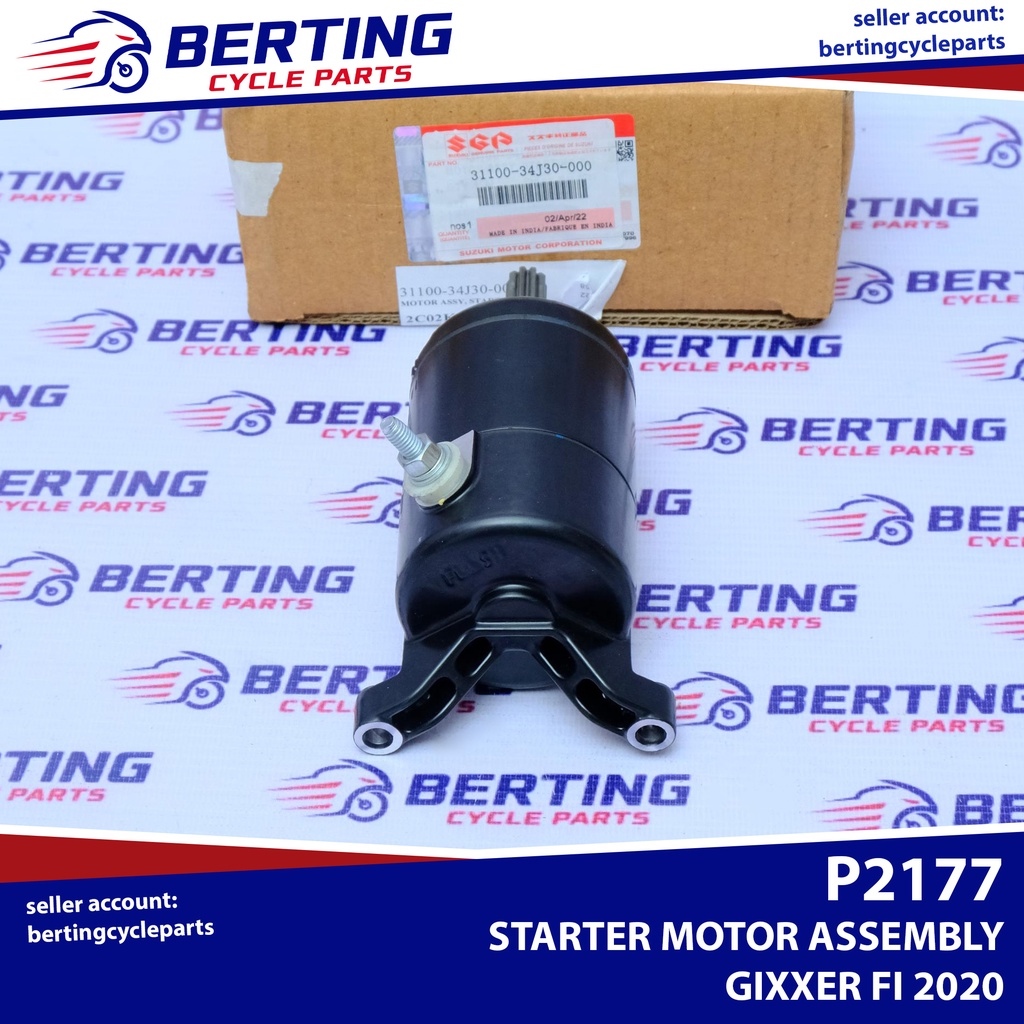 SGP STARTER MOTOR ASSEMBLY Suzuki Gixxer FI 2020 Genuine 31100 34J30