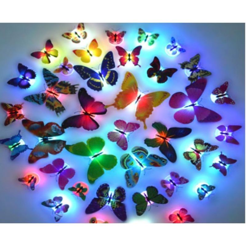 Glowing D Butterfly Led Butterfly Wall Stickers Lazada Ph