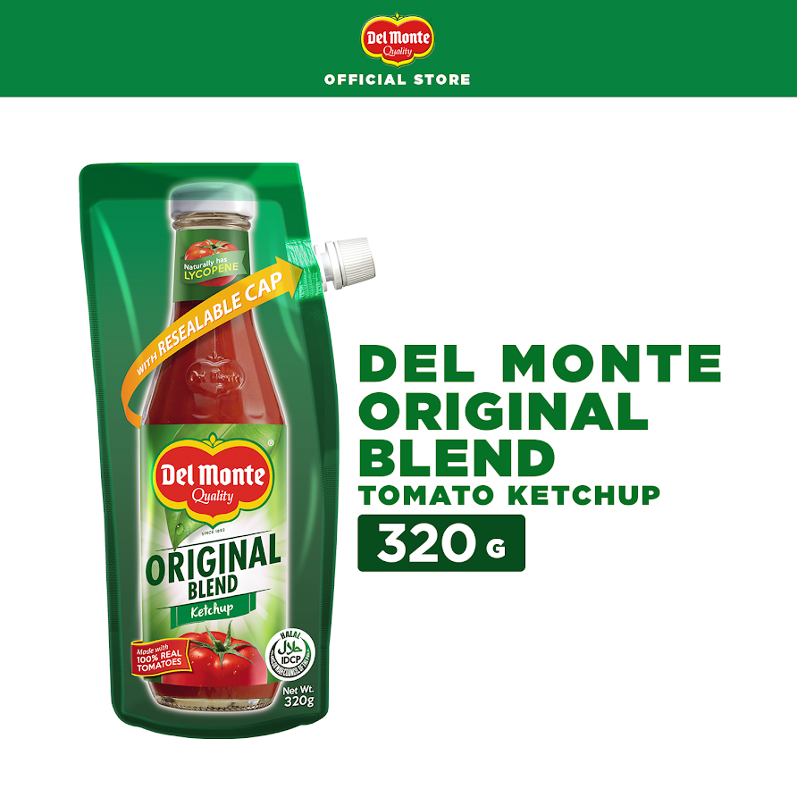 DEL MONTE Original Blend Ketchup With 100 Real Tomatoes 320g Pouch