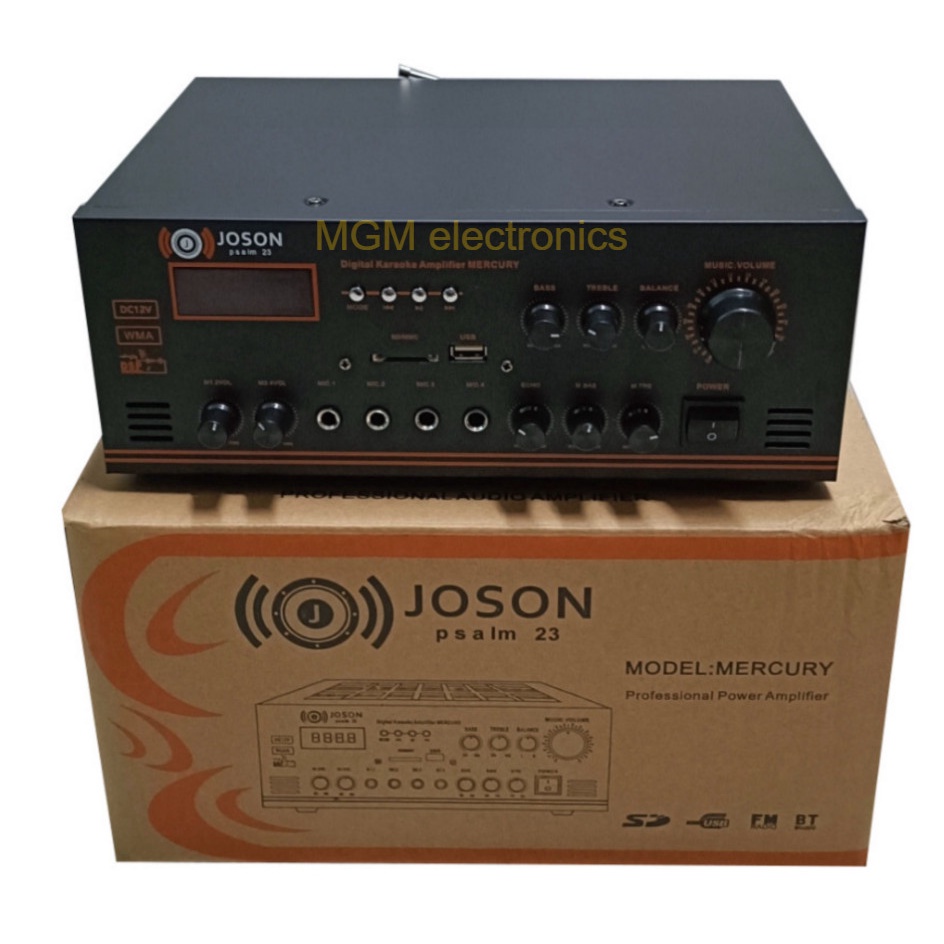 ORIGINAL JOSON MERCURY Digital AC DC KARAOKE Amplifier 80wx2 RMS