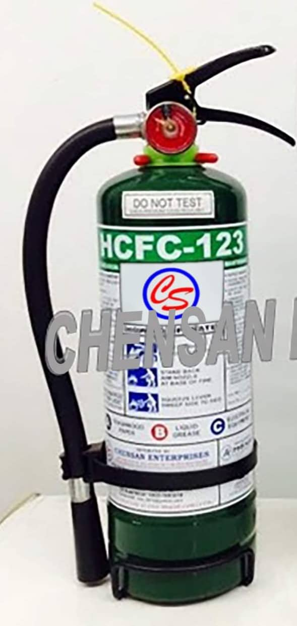 Cyclone Fire Extinguisher 5lbs HCFC 123 Clean Agent Chemical Green