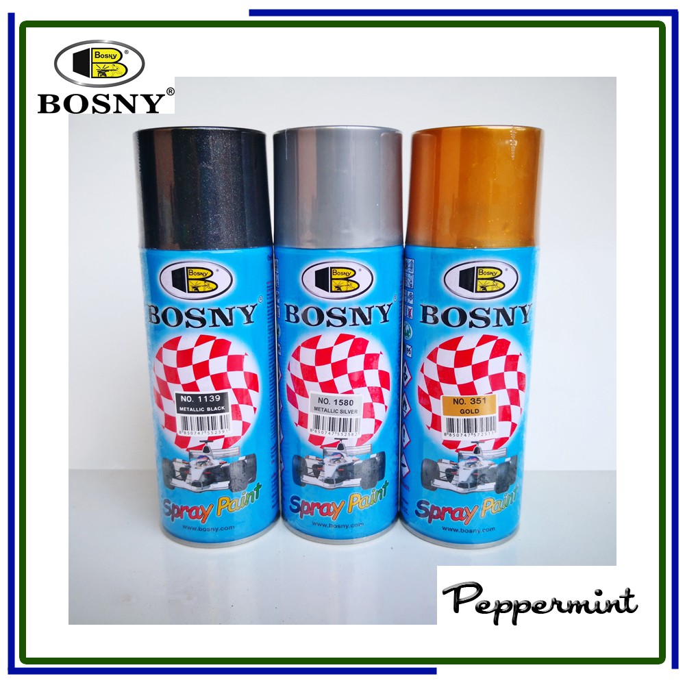 Original Authentic Bosny Pure Acrylic Spray Paint Gold Metallic