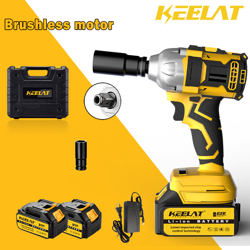 KEELAT 288VF 1 2 1 4 Inch 420N M Electric Impact Wrench Cordless