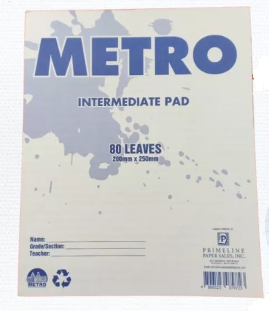 METRO ATLANTIC Intermediate Pad Paper 1 Pad Lazada PH