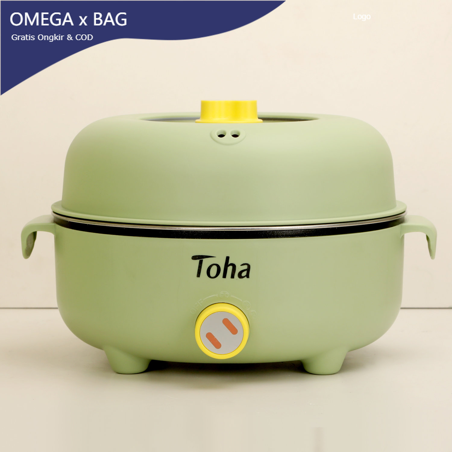 Omega Toha Multi Rice Cooker Electric Pot Pan Double Layer Stainless