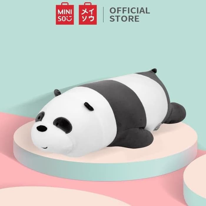 Miniso We Bare Bears Lying Plush Toy Grizzly Panda Ice Bear Lazada PH