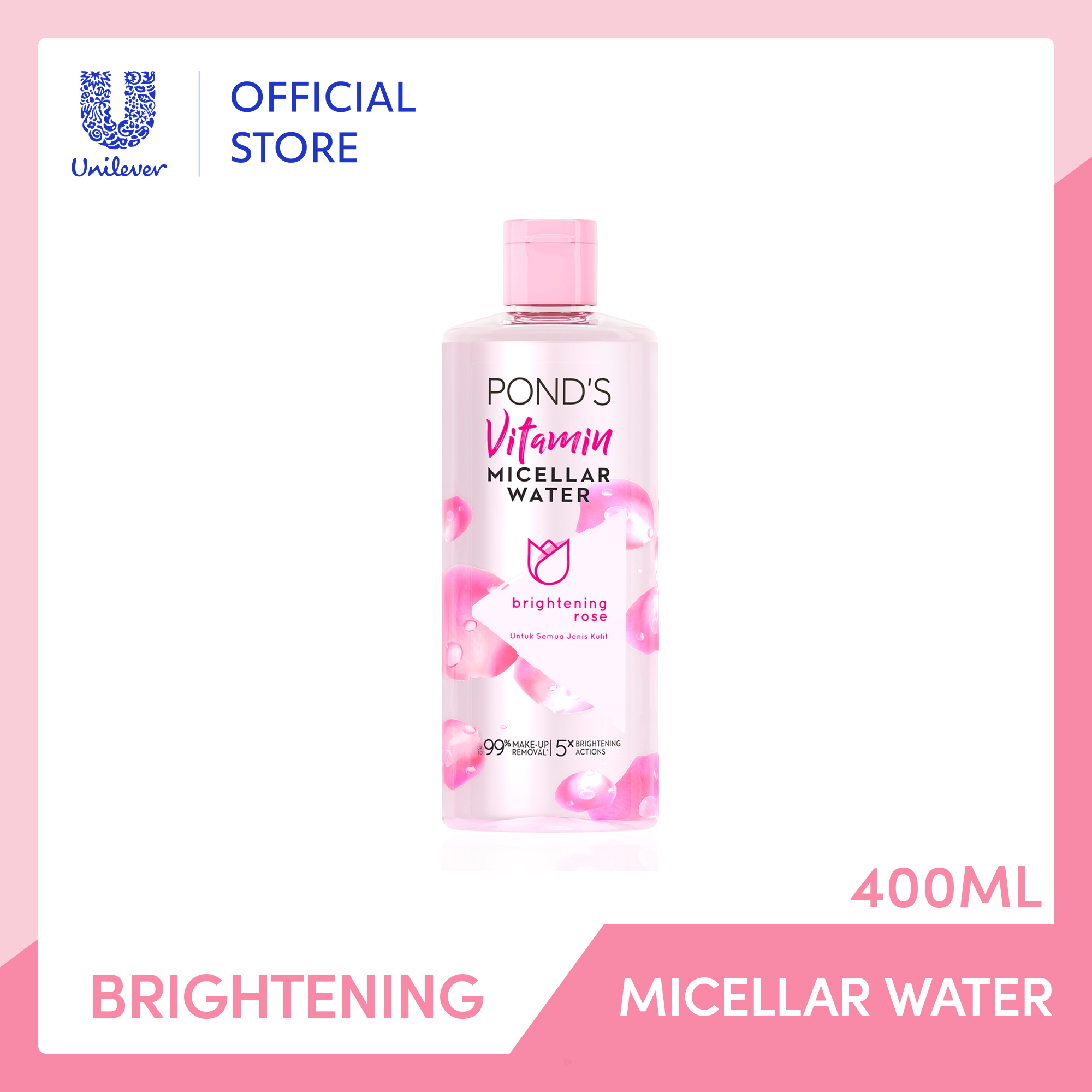 Pond S Vitamin Micellar Water Brightening Rose With 5 Vitamins French