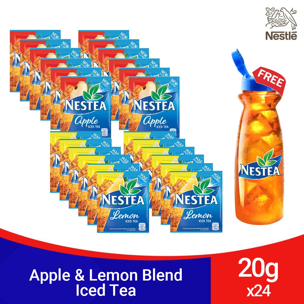 NESTEA Apple Blend Iced Tea 20g Lemon Blend Iced Tea 20g Pack Of 24