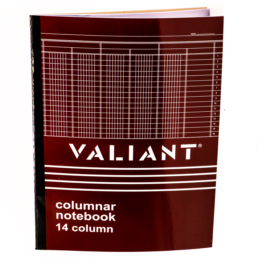 Columnar Notebook Brand Valiant Columnar Notebook 14 Columns Accounting