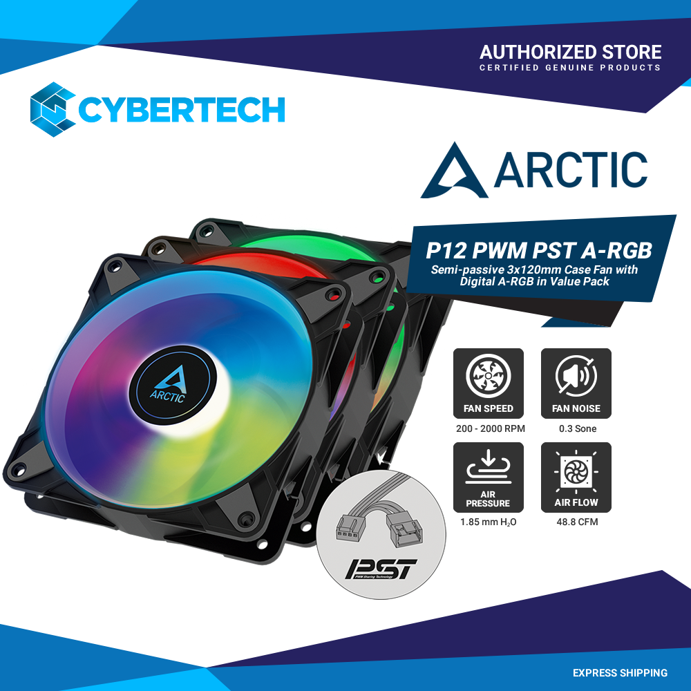 Arctic P Pwm Pst A Rgb Semi Passive Mm Case Fan With Digital A