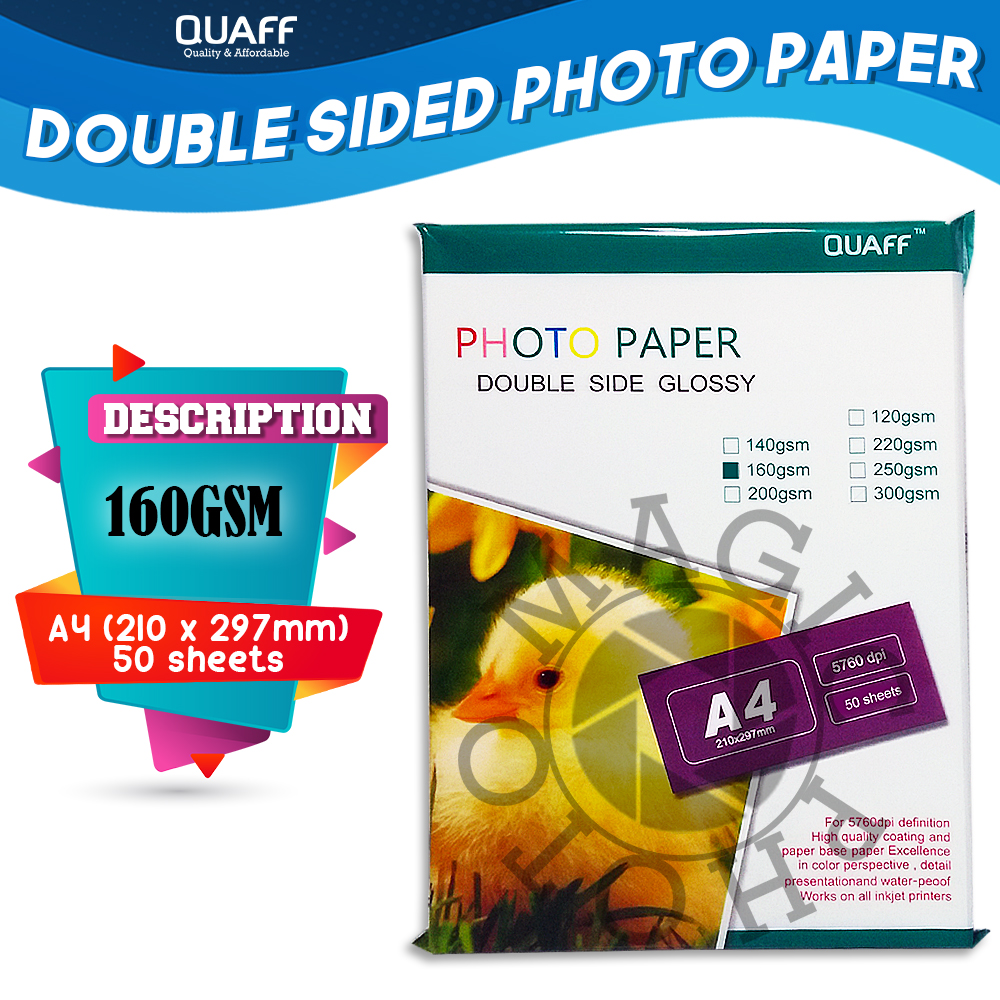 Magic Photo A Size Quaff Double Sided Glossy Photo Paper Sheets