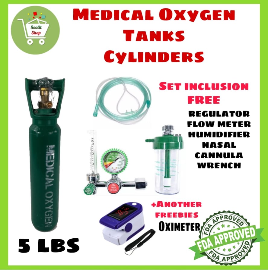 Soolit Shop FULL CONTENT Oxygen Tank Portable 5lbs Oxygen Tank 5lbs