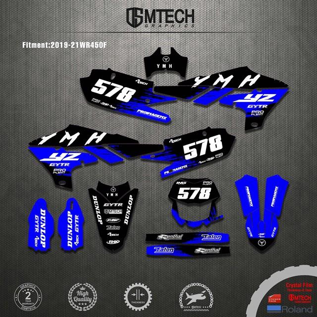 Dsmtech Motocross Team Decals Stickers Backgrounds Graphics Kit For