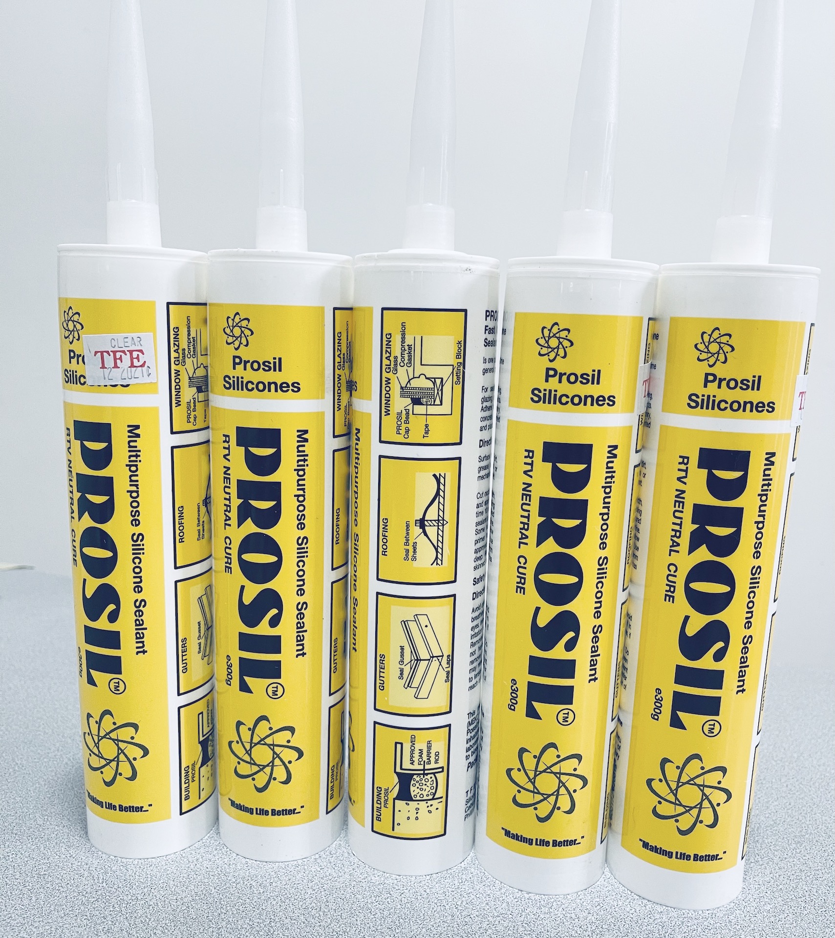 Prosil Silicon Sealant Cartridge Combo All Purpose Silicon Sealant