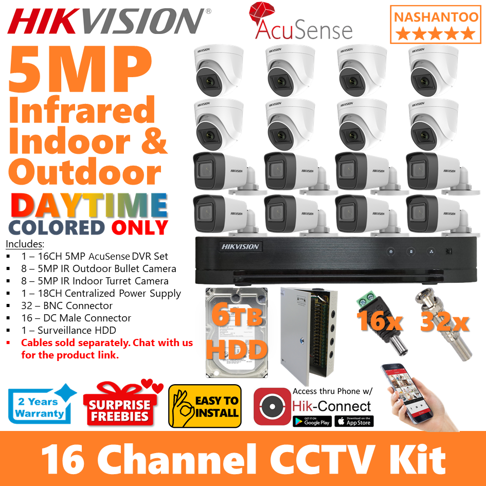 Hikvision Ch Mp Cameras Outdoor Bullet Indoor Turret Ir