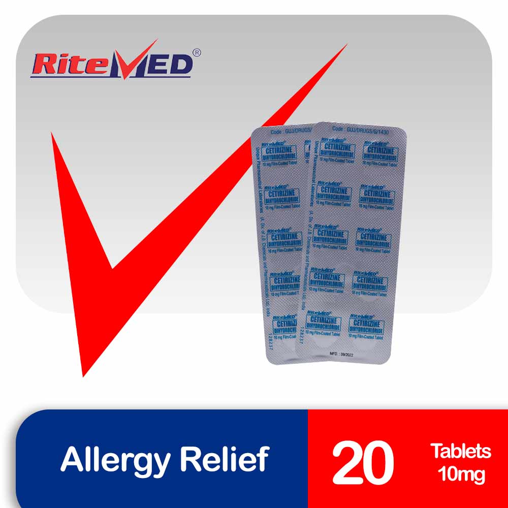 Ritemed Cetirizine Tablets Allergy Relief Lazada Ph