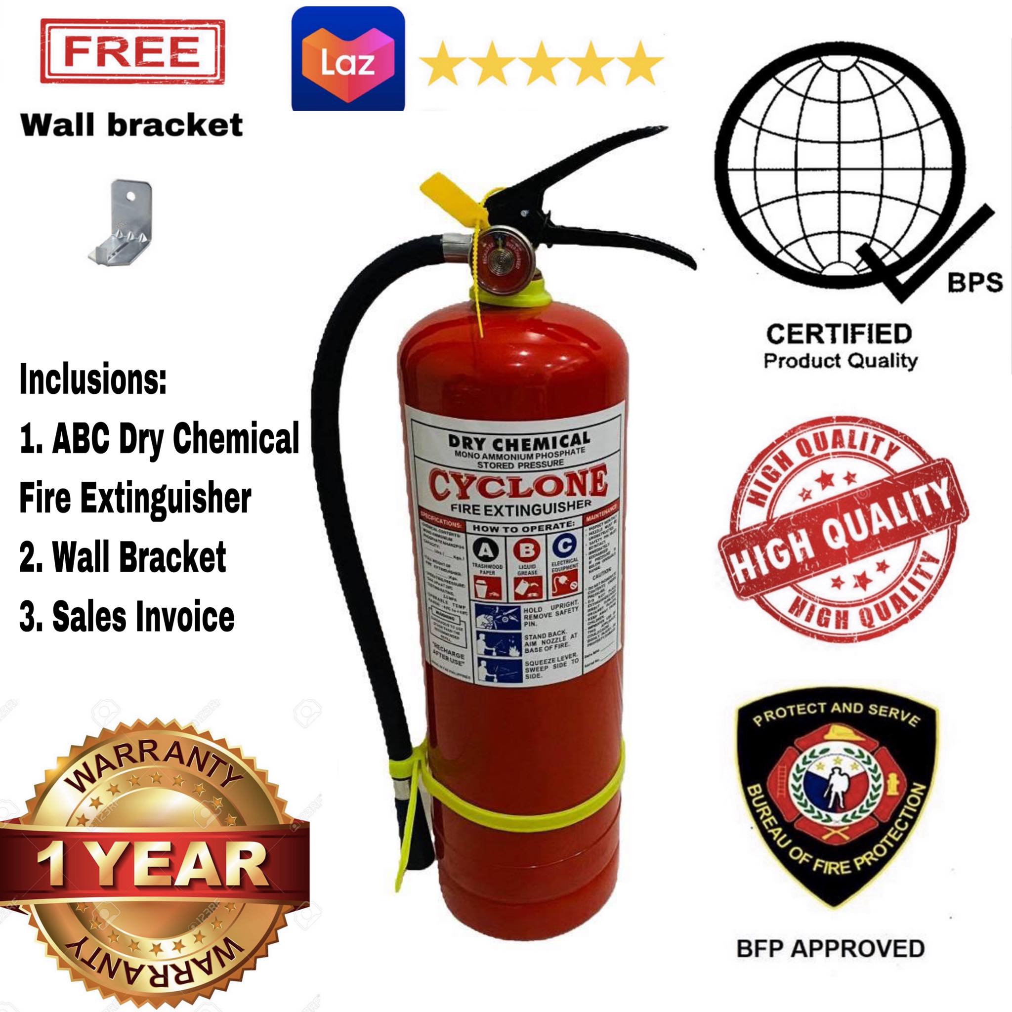 Fire Extinguisher Lbs Abc Dry Chemical Lbs Free Wall Bracket Brand