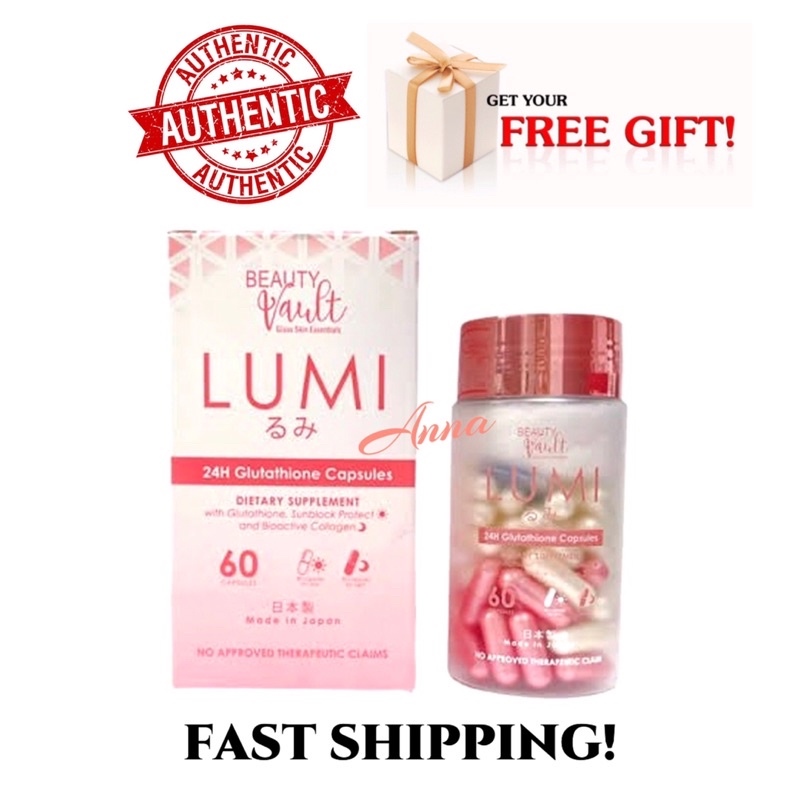 Lumi H Glutathione Capsules By Beauty Vault Caps Authentic Free