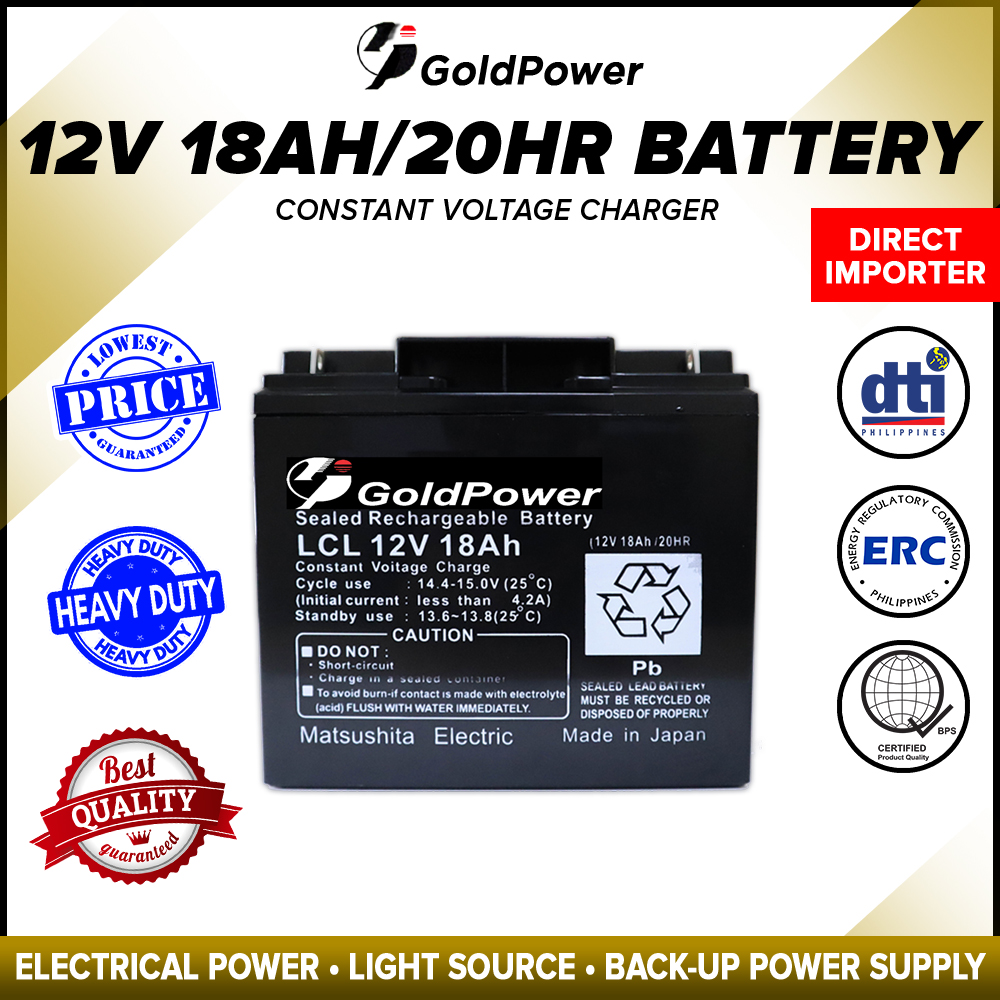 12V 18AH 20HR UPS Sealed Rechargeable Lead Acid Battery 12 VOLTS 18