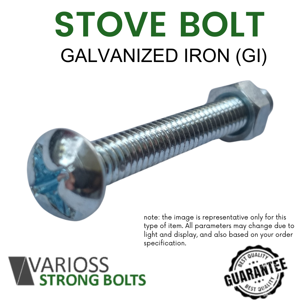 Round Head Stove Bolt GI Machine Bolt Galvanized Iron Gi From