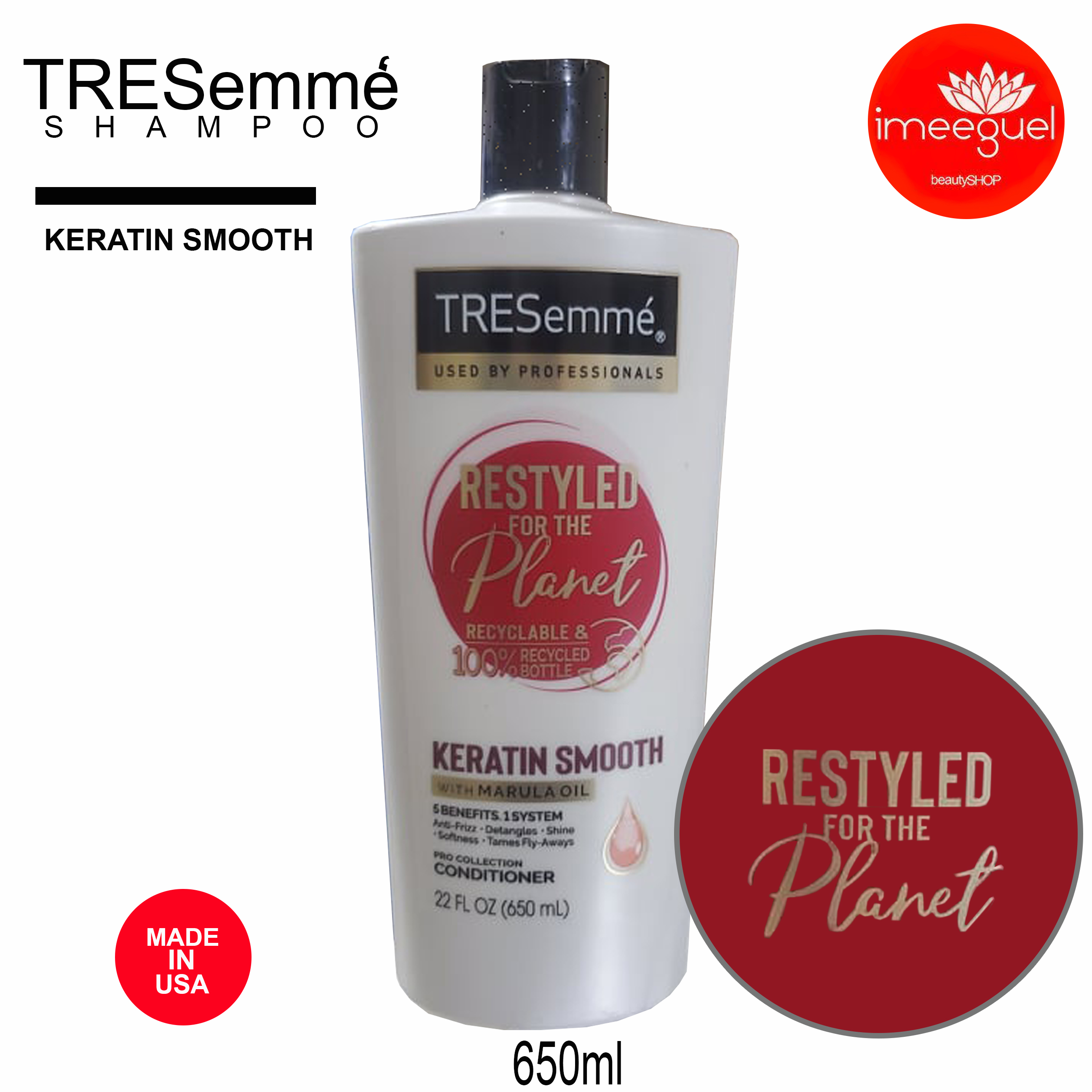 TRESemme Keratin Smooth Conditioner Restyled For The Planet 650ml