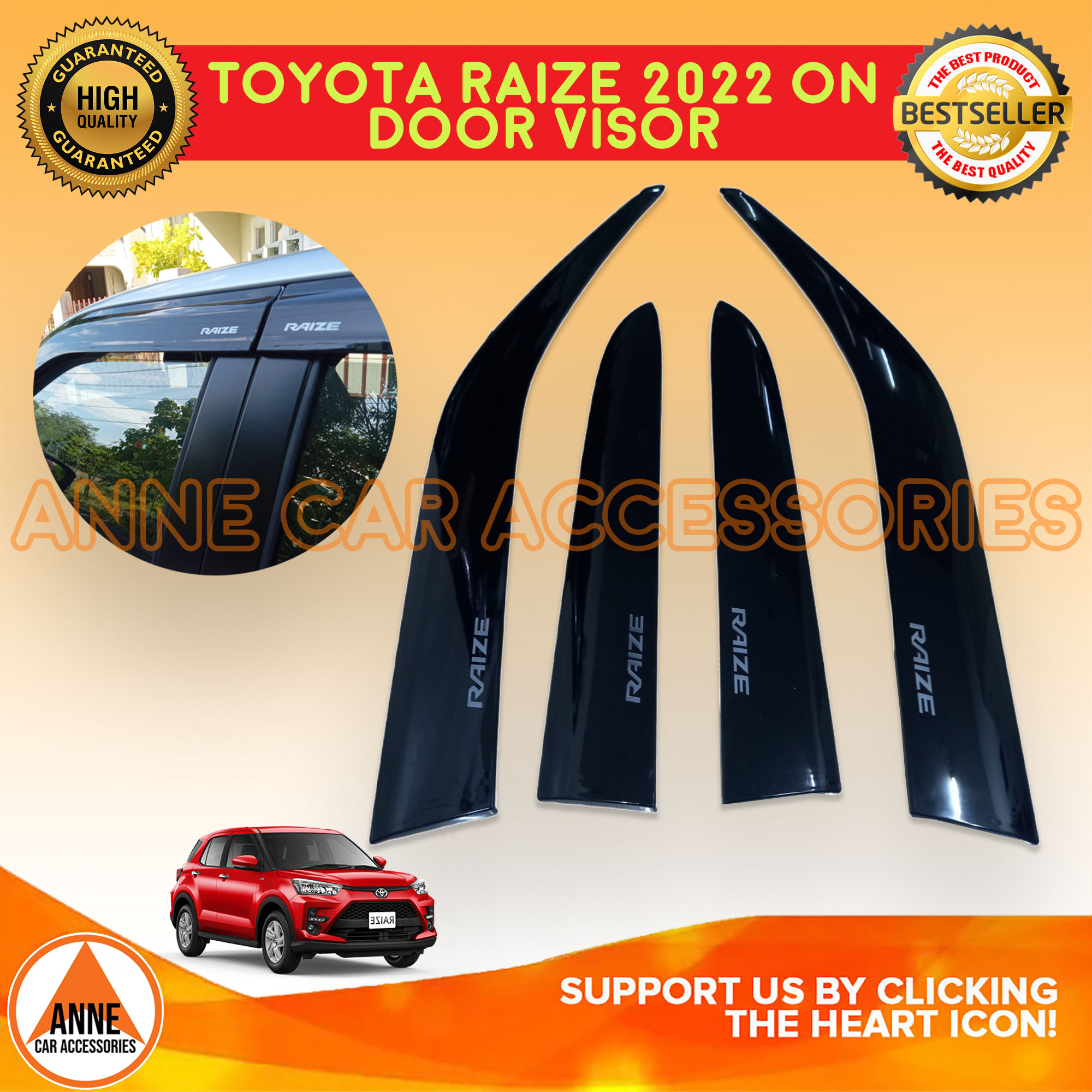 Premium Visor For Toyota Raize Onwards Model Window