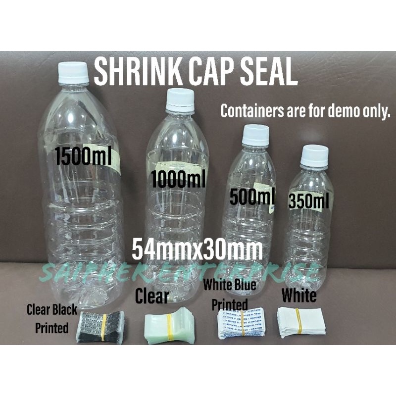 100pcs 500pcs Pet Bottle 350ml 1500ml Cap Seal Shrink Wrap Film