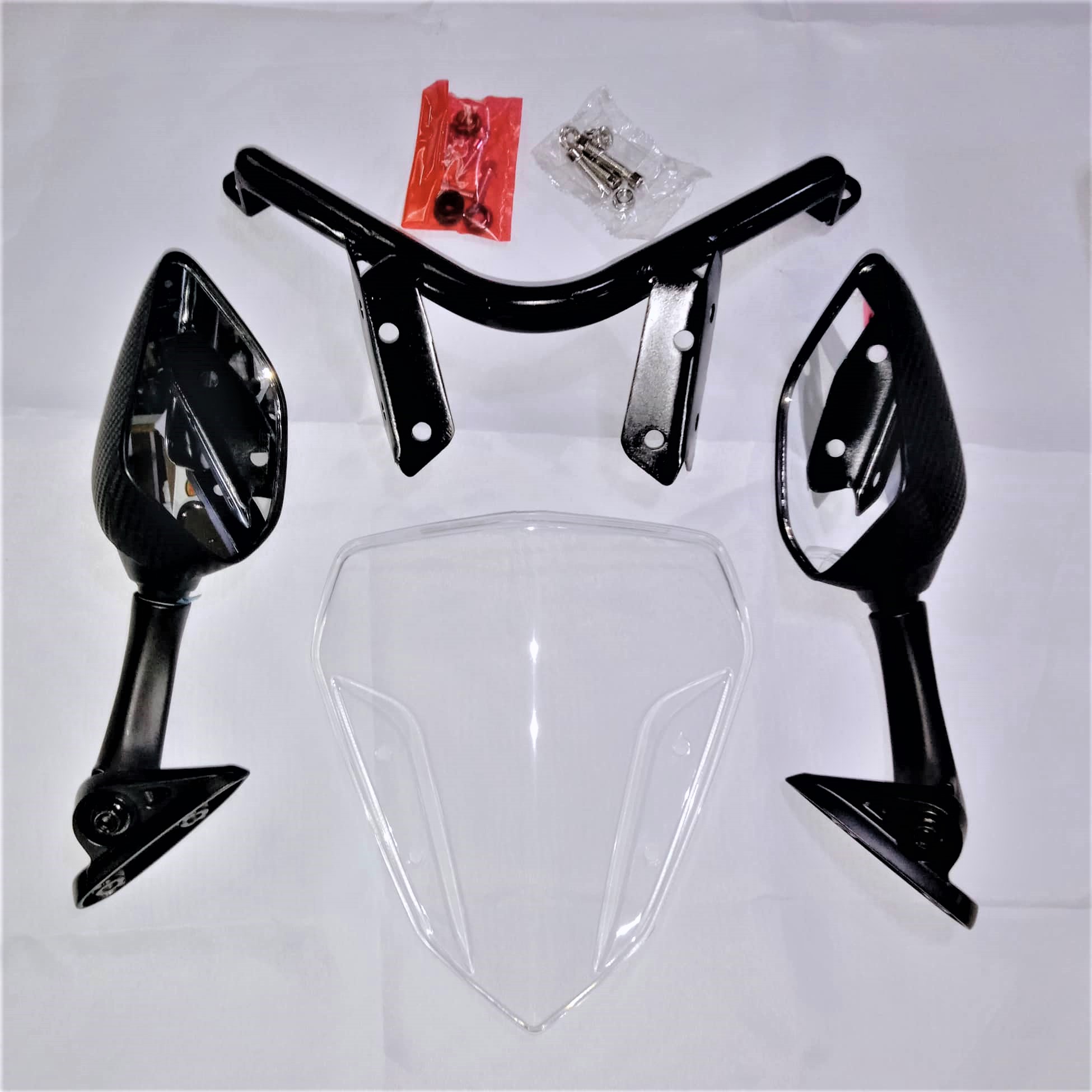 Set Side Mirror With Visor And Bracket For Mio Sporty Soulty M Mio I