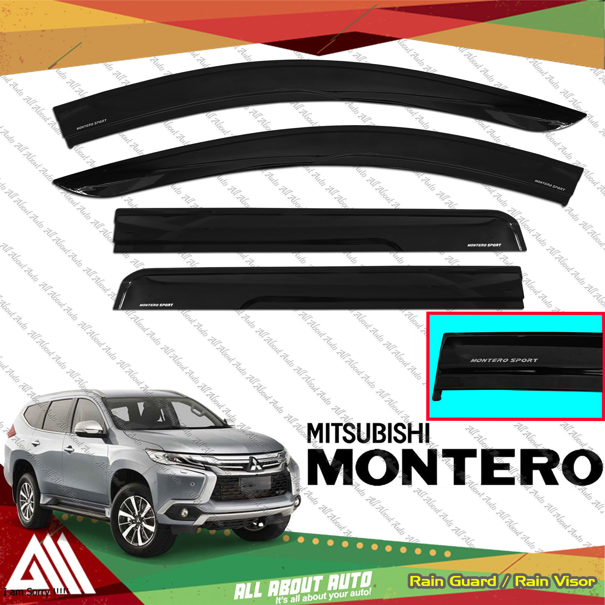 Mitsubishi Montero Oem Type Rain Guard Window Visor Made In